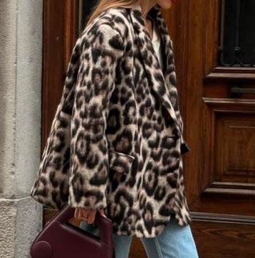 LUMINA oversized wollige blazer leopard mt TU beschikbaar voor biedingen