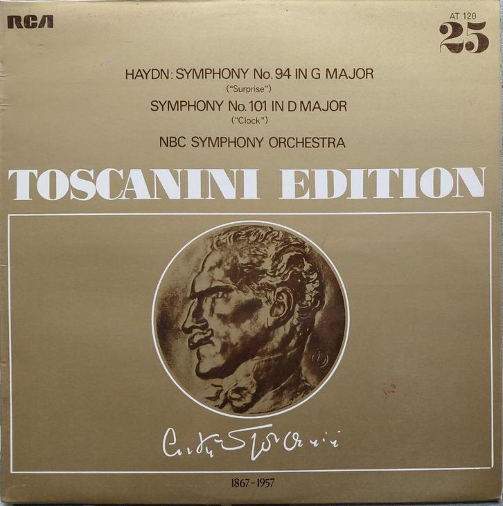 LP: Haydn Symphony 94 en 101 Toscanini Edition, Cd's en Dvd's, Vinyl | Klassiek, Zo goed als nieuw, Classicisme, Orkest of Ballet
