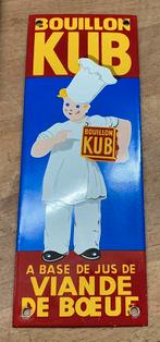 Emaille deurpostje KUB bouillon, Verzamelen, Ophalen of Verzenden, Gebruikt, Reclamebord