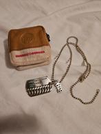 Buddha to Buddha hanger dogtag army tag met zilveren ketting, Met hanger, Ophalen of Verzenden, Zo goed als nieuw, Zilver