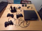 ps 3 + 3 joysticks  en move controllers + move camera, Ophalen, Zo goed als nieuw, 120 GB, Met 3 controllers of meer