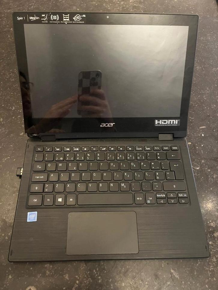 Compact Acer Spin 1, Computers en Software, Windows Laptops, Gebruikt, 11 inch, Minder dan 2 Ghz, Qwerty, Met touchscreen, Ophalen of Verzenden