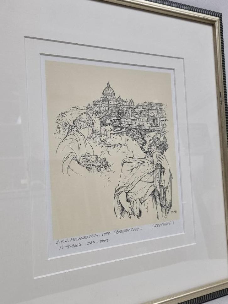 Jan Michielsen - Beeldentuin, Antiek en Kunst, Kunst | Litho's en Zeefdrukken, Ophalen of Verzenden