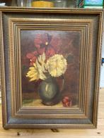 Antiek schilderij stilleven op paneel met prachtige lijst, Antiek en Kunst, Kunst | Schilderijen | Klassiek, Ophalen of Verzenden