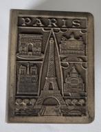 Vintage metalen luciferdoosje houder paris, Verzamelen, Ophalen of Verzenden