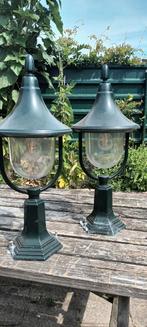 Twee Buitenlampen op Voet, Ophalen, Gebruikt, Klassiek, Glas