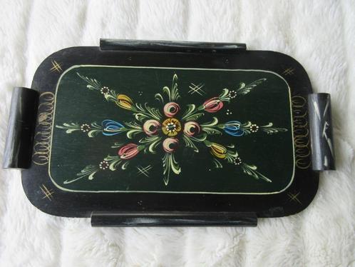 Hindelooper groen dienblad ( Hindeloopen ), Huis en Inrichting, Woonaccessoires | Dienbladen, Gebruikt, Hout, Rechthoekig, Ophalen of Verzenden