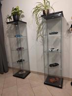 Ikea Vitrinekast - Zwart, Gehard Glas, 42,5x36,5x163,5, Huis en Inrichting, Kasten | Vitrinekasten, Ophalen, Minder dan 50 cm