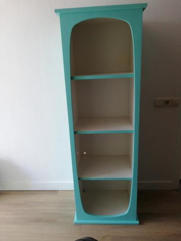 Boekenkast turquoise 160cm x 50cm x 40cm beschikbaar voor biedingen
