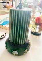 Vintage keramiek lamp jaren 70 groen, Gebruikt, Ophalen