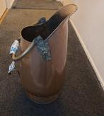 Koperen Kolenkit met Porseleinen Handvatten, Huis en Inrichting, Woonaccessoires | Paraplubakken, Ophalen of Verzenden, Overige materialen