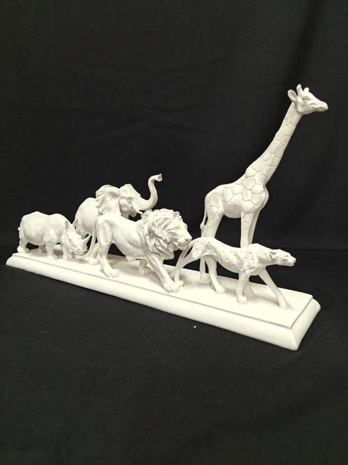 J-Line Dieren Safari. Kudde Dieren. Wit op voet, Verzamelen, Beelden en Beeldjes, Nieuw, Dier, Ophalen