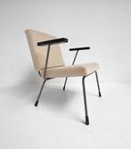 Crème Gispen 1401 fauteuil van Wim Rietveld, 1950's, Huis en Inrichting, Fauteuils, Gebruikt, Minder dan 75 cm, Design, Ophalen of Verzenden