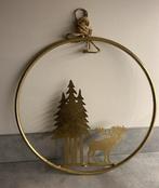 Goudkleurige ring met tafereel, Huis en Inrichting, Woonaccessoires | Kransen, Ophalen of Verzenden, Zo goed als nieuw