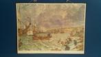 Schoolplaat "Landing van prins Willem III bij Brixham, 1688", Antiek en Kunst, Antiek | Schoolplaten, Ophalen, Geschiedenis