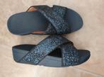 Blauw Fitflop comfortabel slippers met glittertjes maat 38, Kleding | Dames, Schoenen, Slippers, Blauw, Ophalen of Verzenden, Zo goed als nieuw