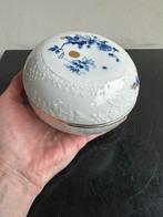 Groot formaat porselein Deksel schaal Meissen Orchidee decor, Ophalen of Verzenden