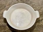 Le Creuset ovenschaal/ braadslede/ taartvorm gietijzer 18 cm, Gebruikt, Gietijzer, Overige typen, Ophalen of Verzenden