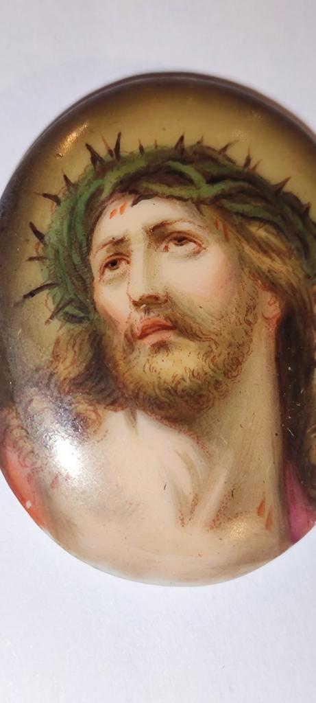 Religieuze standaard cloisonne 23 cm hoog. €185., Antiek en Kunst, Antiek | Religie, Ophalen