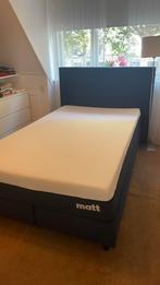 Matt sleeps boxspring twijfelaar, Ophalen, Blauw, Zo goed als nieuw, Twijfelaar