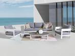 Barbados - Siena stoel-bank loungeset 4-delig - wit, 5 zitplaatsen, Bank, Verzenden, Loungeset
