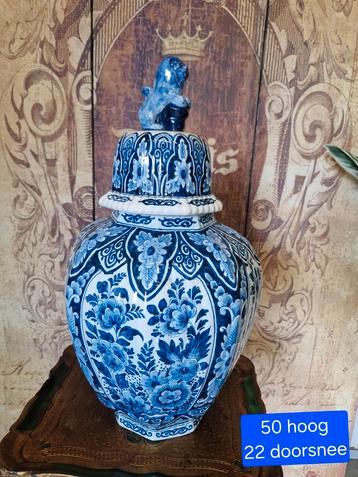 Grote Old Delft vaas 50 cm beschikbaar voor biedingen