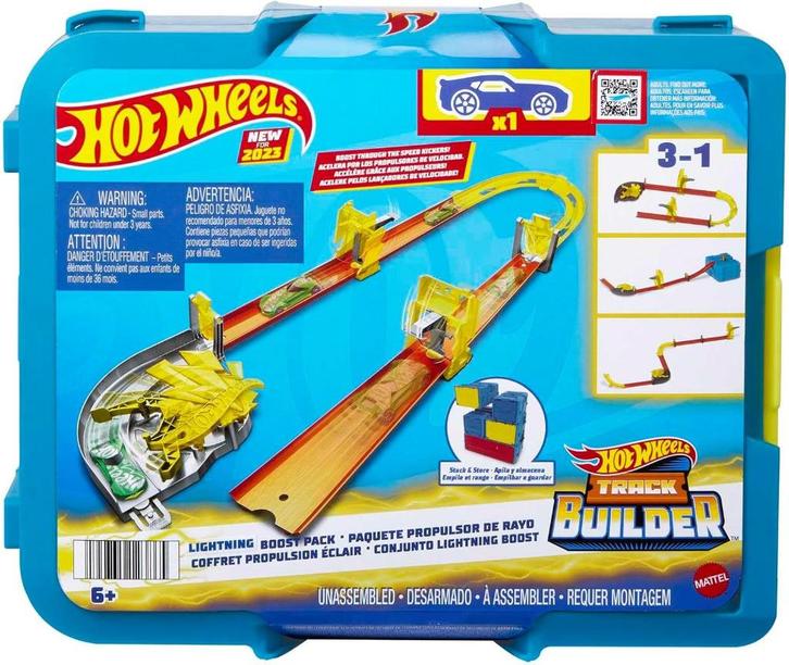 Ongebruikt - Hot Wheels Bliksemboost Set, Kinderen en Baby's, Speelgoed | Racebanen, Nieuw, Racebaan, Opwindmechanisme, Hot Wheels