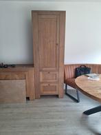 Massief houten kast met deur en lades, Huis en Inrichting, Kasten | Kledingkasten, Gebruikt, 200 cm of meer, Eikenhout, Landelijk
