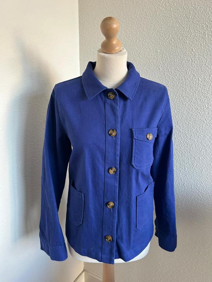 King Louie maat 40 kobalt blauw spijker jack jas vest 2893, Kleding | Dames, Truien en Vesten, Zo goed als nieuw, Maat 38/40 (M)