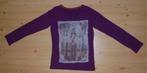 Mexx paarse longsleeve maat 140 met opdruk., Mexx, Gebruikt, Meisje, Ophalen of Verzenden