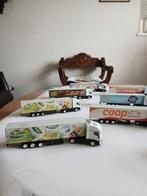 11 miniatuur trucks met reclame aanhanger., Ophalen, Zo goed als nieuw