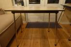 vintage formica tafel lichtbeige, Ophalen, Gebruikt, 50 tot 100 cm, 50 tot 100 cm