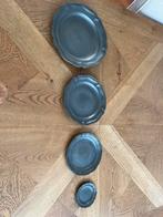 Tinnen Borden Set - 4 stuks, Ophalen of Verzenden