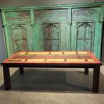 Tafel massief oud teak boot tafel 2,70 m lang 1,20 m diep, Huis en Inrichting, Tafels | Eettafels, Ophalen, 100 tot 150 cm, Teakhout