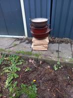 braadpannen  emaile gietijzer, Huis en Inrichting, Keuken | Potten en Pannen, Ophalen, Gebruikt, Gietijzer, Koekenpan of Braadpan