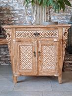 Kastje Vanity houtsnijwerk, Huis en Inrichting, Ophalen, 1 of 2 laden, Www.ibizasfeer.nl, Info@ibizasfeer.nl
