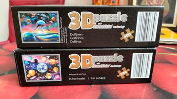 2x - 3D puzzel - 500 stukjes beschikbaar voor biedingen