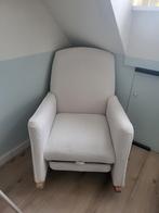 Boucle Schommelstoel met Voetensteun, Huis en Inrichting, Fauteuils, Ophalen, Hout, 75 tot 100 cm, Zo goed als nieuw