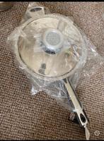 Grillpan met deksel edelstaal/RVS: Nieuw, Inductieplaat, Nieuw, Ophalen of Verzenden, Rvs