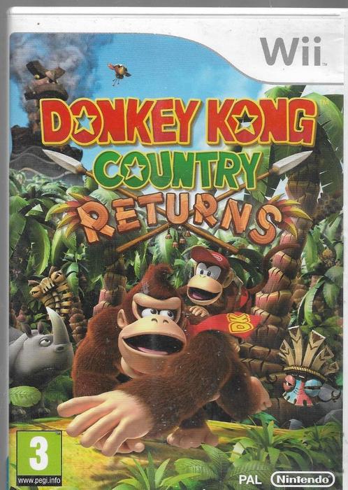 Donkey Kong Country Returns, Spelcomputers en Games, Games | Nintendo Wii, Zo goed als nieuw, Avontuur en Actie, 2 spelers, Vanaf 3 jaar