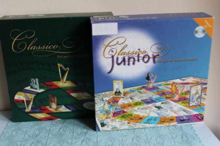 2 bordspellen der klassieke muziek/volwassenen/junior, Hobby en Vrije tijd, Gezelschapsspellen | Bordspellen, Zo goed als nieuw