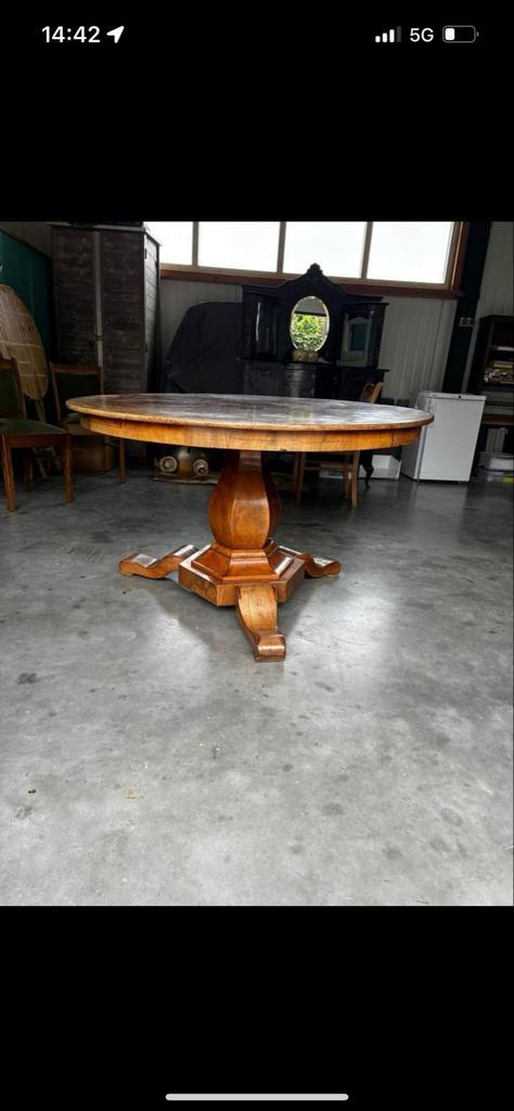 Ronde Houten Tafel, Antiek en Kunst, Antiek | Meubels | Tafels, Ophalen of Verzenden