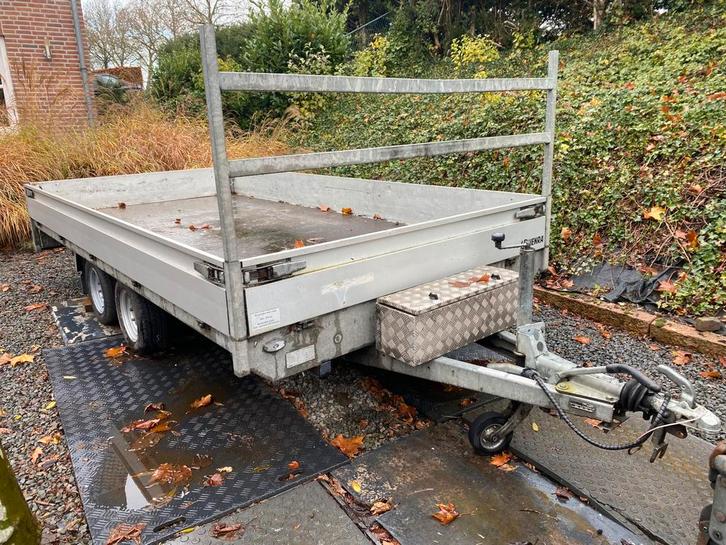 Henra plateauaanhanger 4 x 2M 2,7 ton  goede staat sledes, Auto diversen, Aanhangers en Bagagewagens, Gebruikt, Ophalen