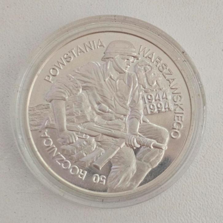 Poolse 100.000 Złoty 1994 Warschau Opstand Zilver, Postzegels en Munten, Munten | Nederland, Setje, Overige waardes, Koningin Beatrix