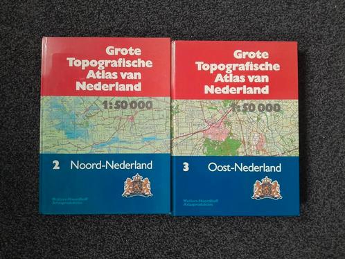 Grote Topografische Atlas Van Nederland 2 & 3, Boeken, Atlassen en Landkaarten, Gelezen, Landkaart, Nederland, 1800 tot 2000, Ophalen of Verzenden