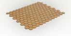 Nieuw porselein mozaïek tegel okergeel mat hexagon TMF, Ophalen, Overige materialen, Nieuw, 20 tot 40 cm