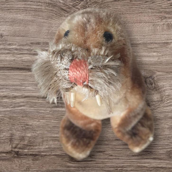 Vintage Steiff walrus knuffel Paddy  jaren 60 hoogte 10 cm, Antiek en Kunst, Antiek | Speelgoed, Ophalen of Verzenden