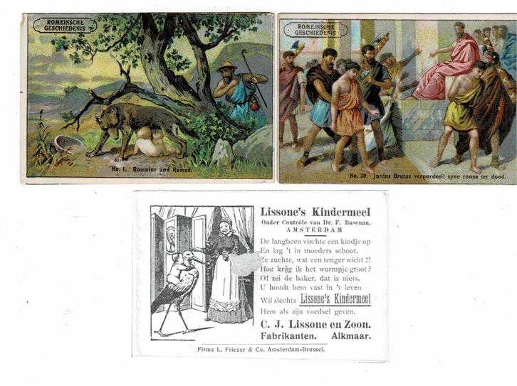 Oude chromo's van "LISSONE, Verzamelen, Merken en Reclamevoorwerpen, Gebruikt, Overige typen, Verzenden