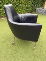 4st Bert Plantagie lounge eetkamerstoelen, Ophalen, Zwart, Design, Leer