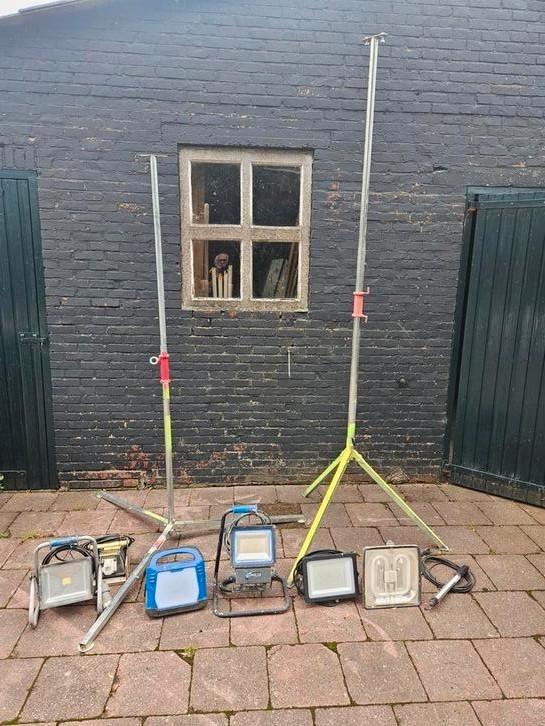 LED bouwlampen,bouwlamp statief, 42 volt,PL looplamp, Doe-het-zelf en Verbouw, Bouwverlichting, Gebruikt, Ophalen of Verzenden